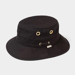 Tilley T1 Black Canvas Bucket Hat Size 7 3/8